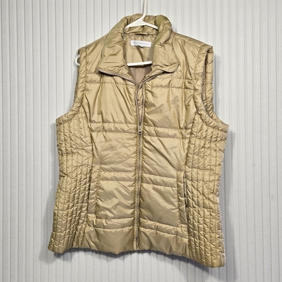 New York & Company Jackets & Blazers - New‎ York and Company Puffer Jacket Vest Womans XL Gold